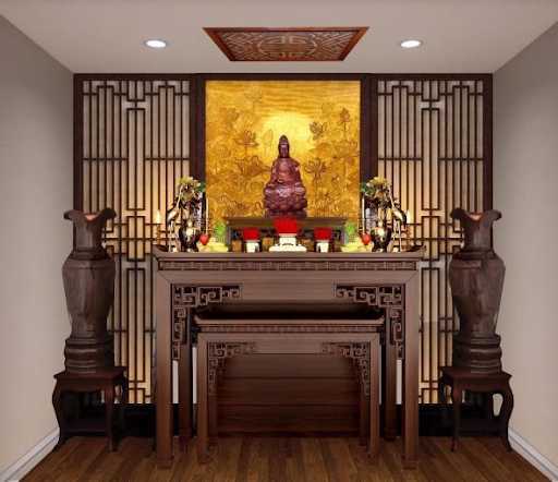 Cách bài trí bàn thờ Phật chung với gia tiên chuẩn nhất 2023