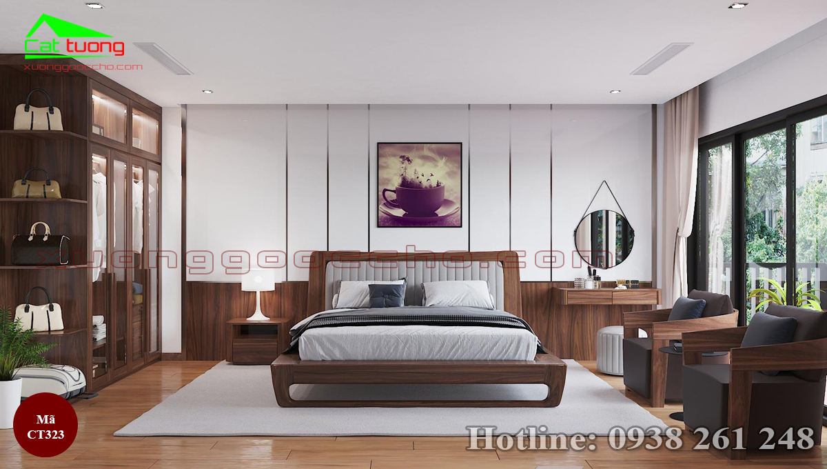 Mẫu kệ trang điểm treo tường đẹp đơn giản cho phòng ngủ