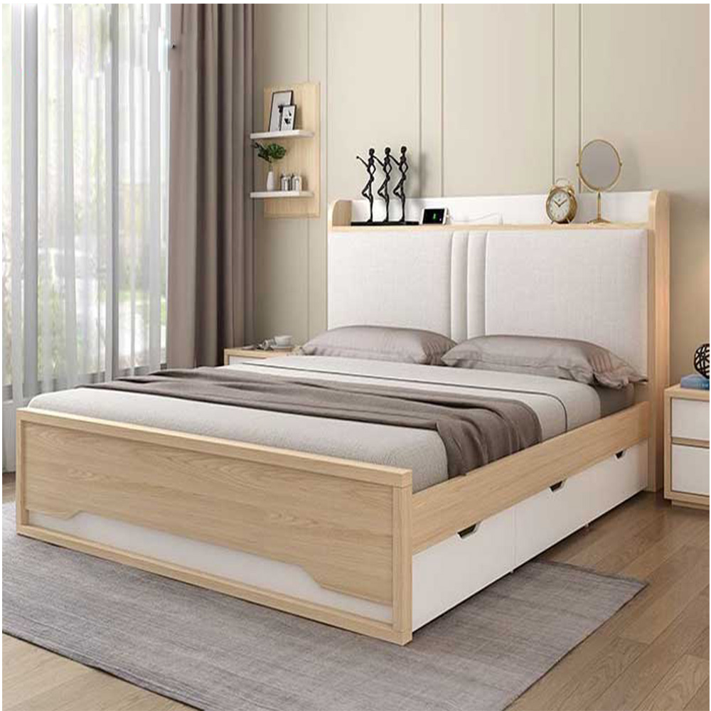 Giường gỗ 1m giá rẻ phù hợp với không gian nhỏ