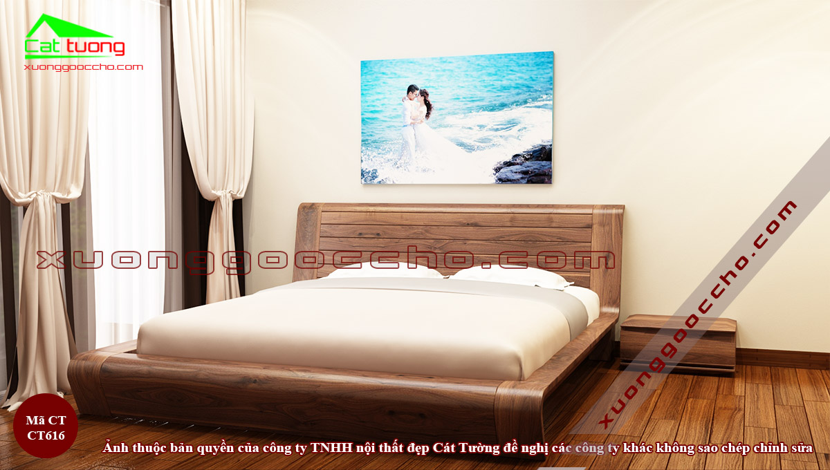 Giường ngủ gỗ óc chó tại Tây Ninh