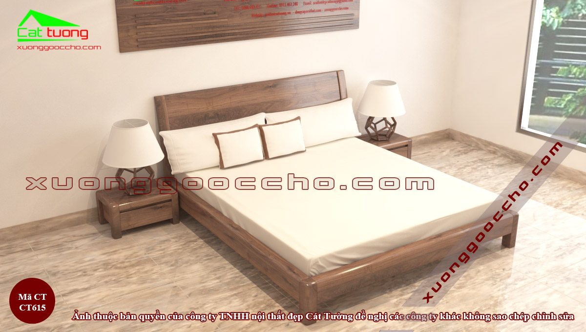 Giường ngủ gỗ óc chó tại Thái Bình