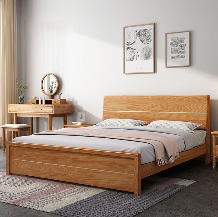 Mẫu giường gỗ Sồi Nga 2mx2m2 đẹp hiện đại