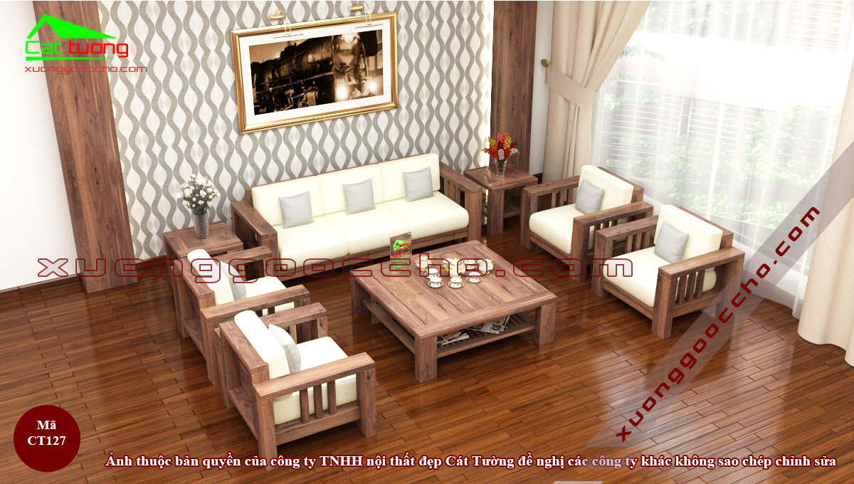 Sofa gỗ óc chó tại Bà Rịa Vũng Tàu