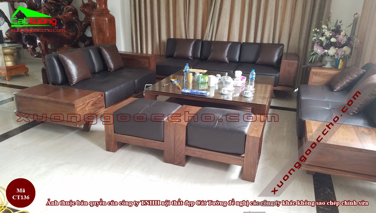 Sofa gỗ óc chó tại Quảng Trị