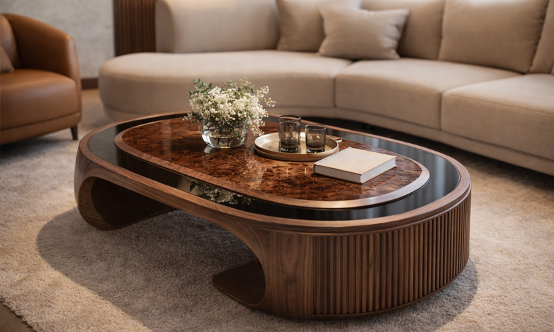 Bàn trà gỗ óc chó BT2606