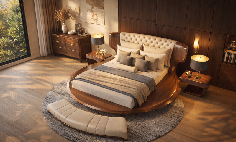Giường ngủ gỗ óc chó GN2609