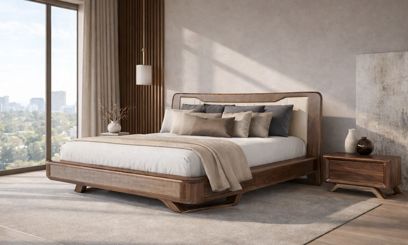 Giường ngủ gỗ óc chó GN2613