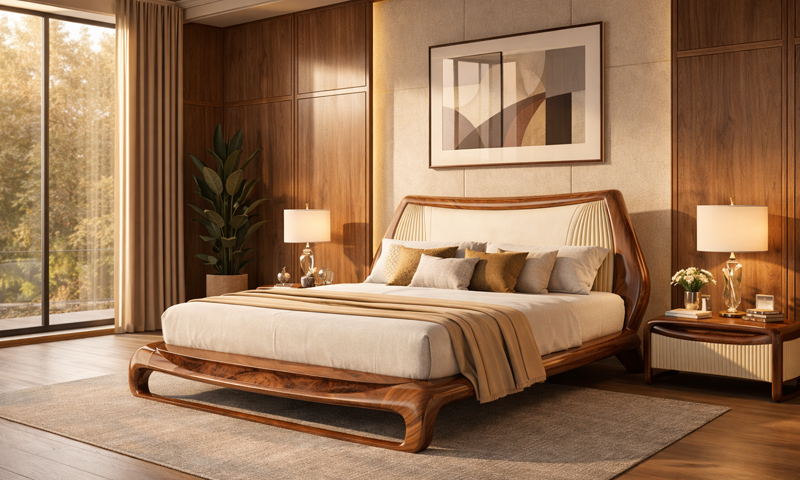 Giường ngủ gỗ óc chó GN2614