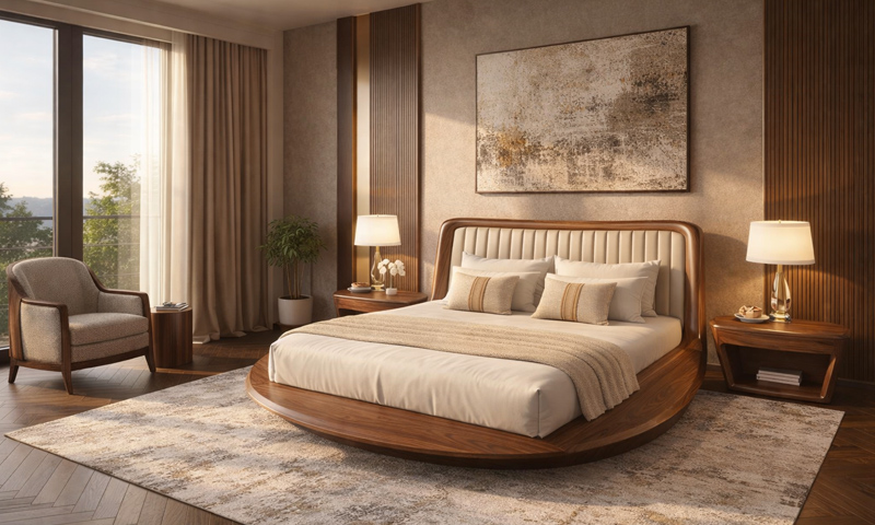 Giường ngủ gỗ óc chó GN2615