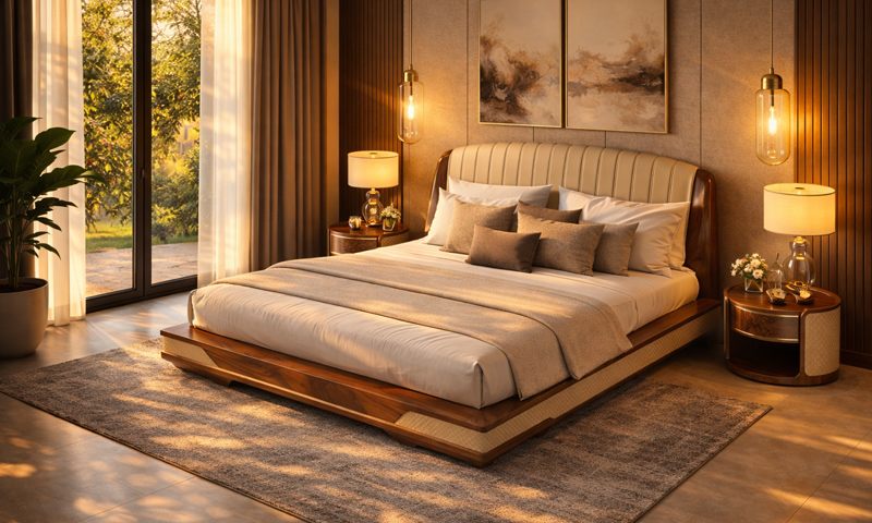 Giường ngủ gỗ óc chó GN2616