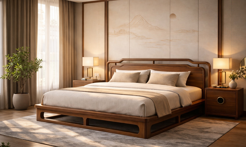 Giường ngủ gỗ óc chó GN2619