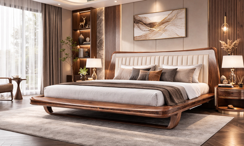 Giường Ngủ Gỗ Óc Chó