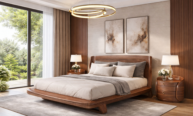 Giường Ngủ Gỗ Óc Chó