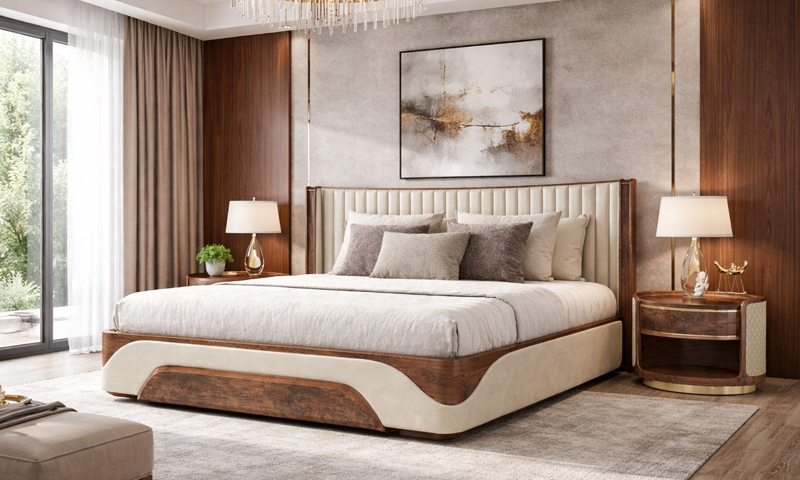 Giường ngủ gỗ óc chó GN2626