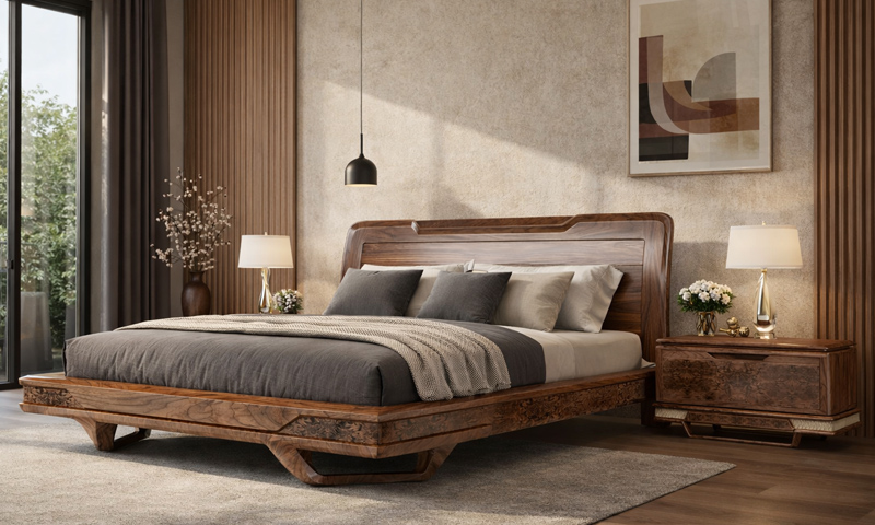 Giường ngủ gỗ óc chó GN2627