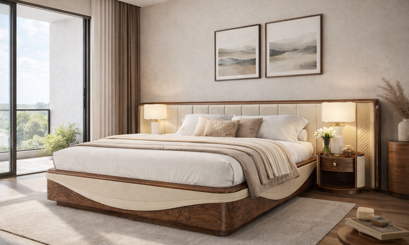 Giường ngủ gỗ óc chó GN2633