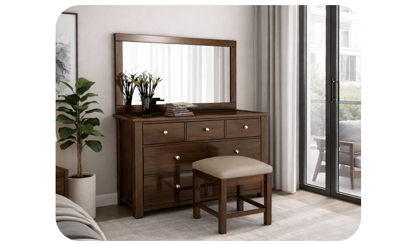 Bàn Trang Điểm Gỗ Óc Chó