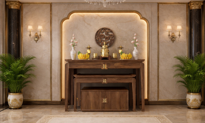 Bàn thờ gỗ óc chó BT2601