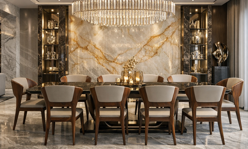 Bàn ghế ăn gỗ óc chó BGA2608