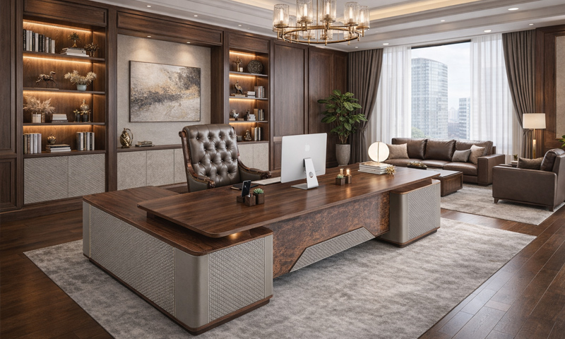 Bàn giám đốc gỗ óc chó BGD2603