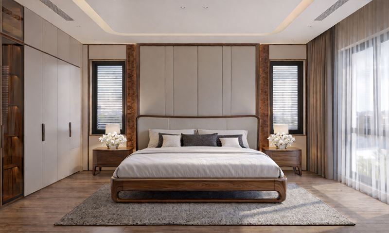 Giường ngủ gỗ óc chó GN2604