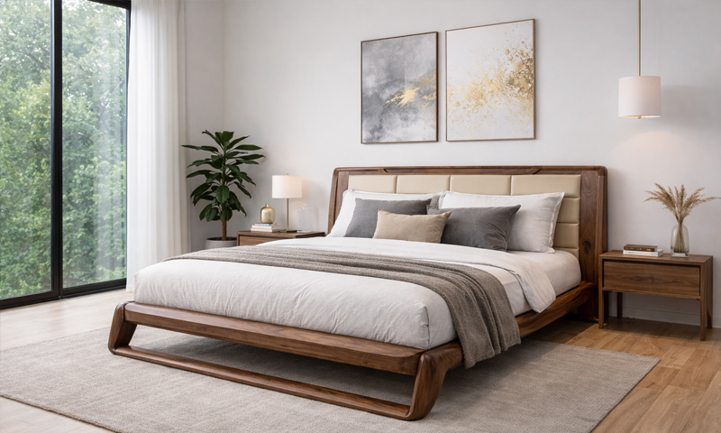 Giường ngủ gỗ óc chó GN2607